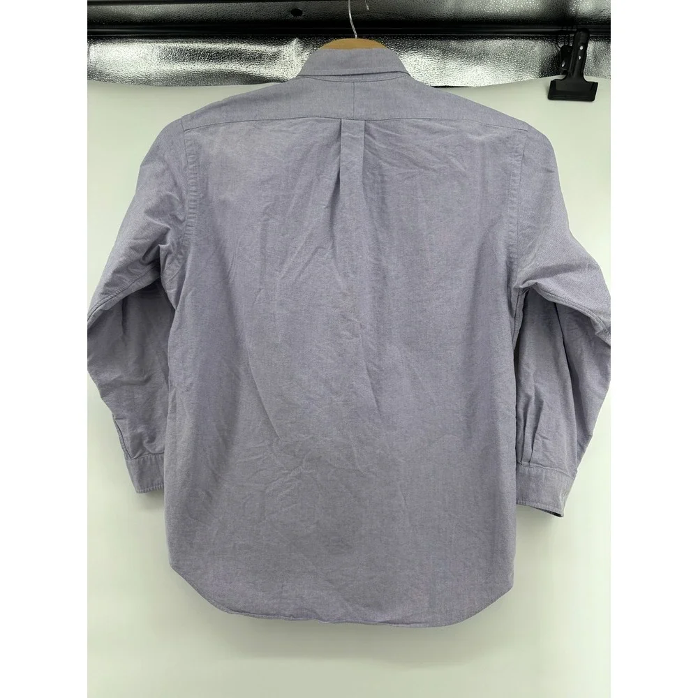 Ralph Lauren Yarmouth Oxford Button‎ Down Shirt Purple Large 16 1/2  Flesh Pony - Picture 6 of 6